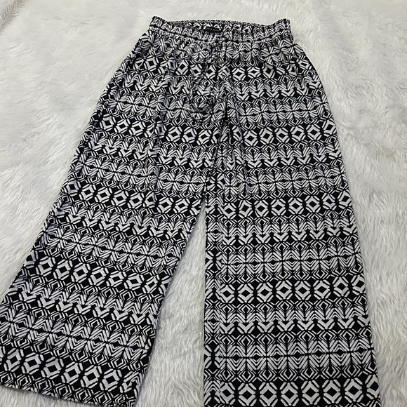 Zac & Rachel Black and White Wide Leg Pants - Picture 1 of 5